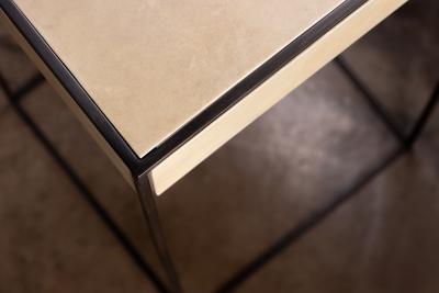  Costantini Design Modern Side Table in Metal and Parchment by Costantini Marcello
