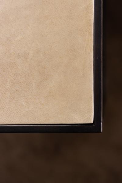  Costantini Design Modern Side Table in Metal and Parchment by Costantini Marcello