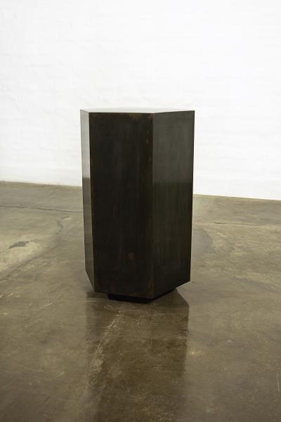  Costantini Design Modern Side Table in Patinated Steel from Costantini Ettore Hex In Stock 