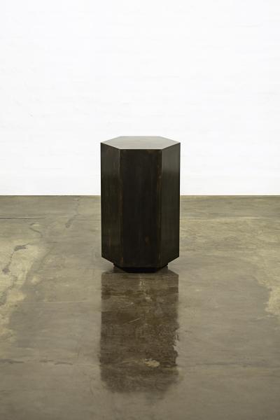  Costantini Design Modern Side Table in Patinated Steel from Costantini Ettore Hex In Stock 