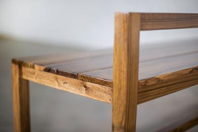  Costantini Design Modern Solid Exotic Wood Outdoor Bench from Costantini Serrano In Stock 