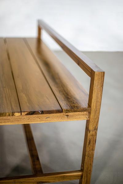  Costantini Design Modern Solid Exotic Wood Outdoor Bench from Costantini Serrano In Stock 