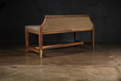 Costantini Design Modern Upholstered Bench in Argentine Rosewood by Costantini Nicostrato