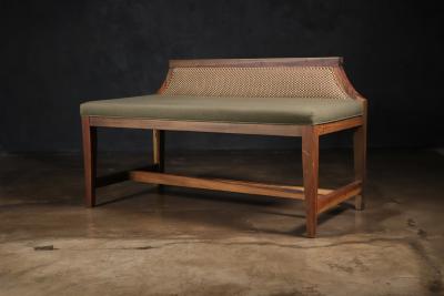 Costantini Design Modern Upholstered Bench in Argentine Rosewood by Costantini Nicostrato