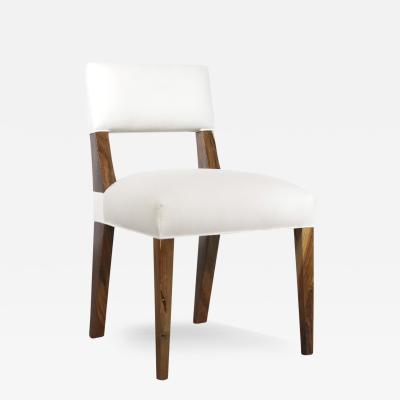  Costantini Design Modern Upholstered Dining Chair in Exotic Wood by Costantini Bruno In Stock