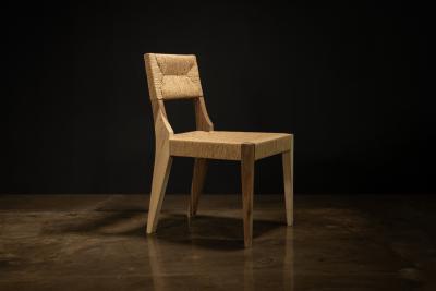  Costantini Design Modern Woven Dining Chair in Solid Wood by Costantini Bruno Intreccio In Stock