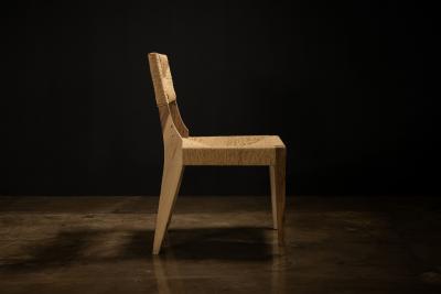  Costantini Design Modern Woven Dining Chair in Solid Wood by Costantini Bruno Intreccio In Stock