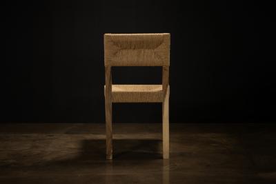  Costantini Design Modern Woven Dining Chair in Solid Wood by Costantini Bruno Intreccio In Stock