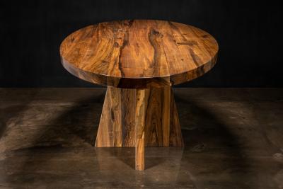  Costantini Design Oval Thick Solid Wood Pedestal Dining Table by Costantini Luca In Stock