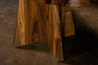  Costantini Design Oval Thick Solid Wood Pedestal Dining Table by Costantini Luca In Stock