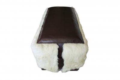  Costantini Design Ovino Contemporary Leather and Sheepskin Bench from Costantini Customizable