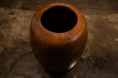  Costantini Design Pamina Modern Indoor Outdoor Fiberglass Planter in Copper Finish by Costantini