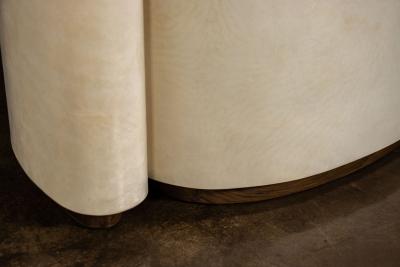  Costantini Design Parchment Modern Sculptural Nesting Coffee Tables x Costantini Cadenza In Stock