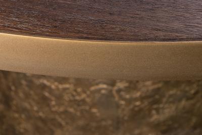  Costantini Design Patinated Bronze Table and South American Oak Top by Costantini Marco