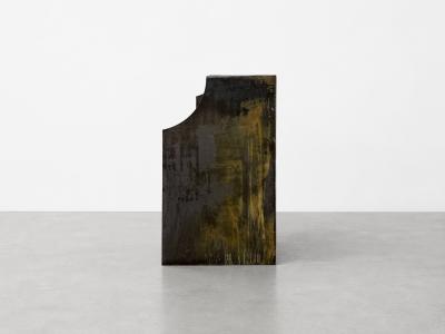  Costantini Design Patinated Metal Reception Bar with Bronze Undertones by Costantini Monolito