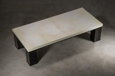  Costantini Design Rectangular Modern Metal and Parchment Coffee Table by Costantini Michelangelo