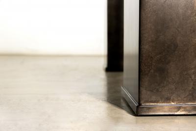  Costantini Design Rectangular Modern Metal and Parchment Coffee Table by Costantini Michelangelo