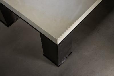  Costantini Design Rectangular Modern Metal and Parchment Coffee Table by Costantini Michelangelo