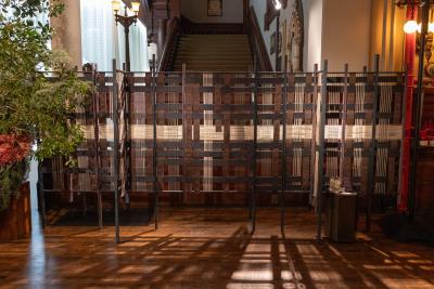  Costantini Design Salon Modular Metal Textile Partition Large