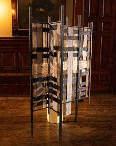  Costantini Design Salon Modular Metal Textile Partition Small