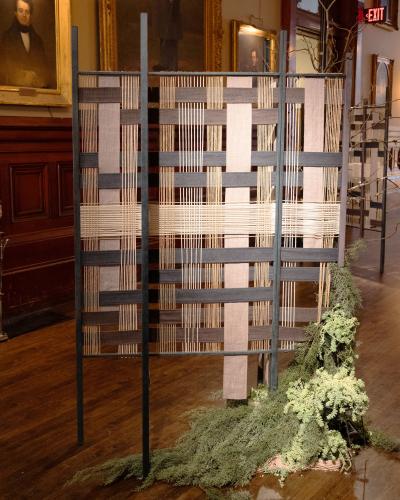  Costantini Design Salon Modular Metal Textile Partition Small