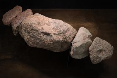  Costantini Design Sculptural Stone and Iron Functional Art Bench by William Stuart for Costantini