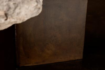  Costantini Design Sculptural Volcanic Stone and Iron Functional Art Stool by Costantini Fortezza