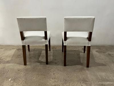  Costantini Design Set of 2 Modern White Leather Chairs from Costantini Bruno