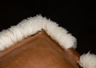  Costantini Design Shearling and Leather Custom Contemporary Bench from Costantini Ovino