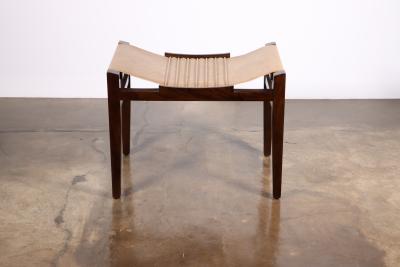  Costantini Design Slung Leather Stool in Argentine Rosewood with Leather Cording Luzio