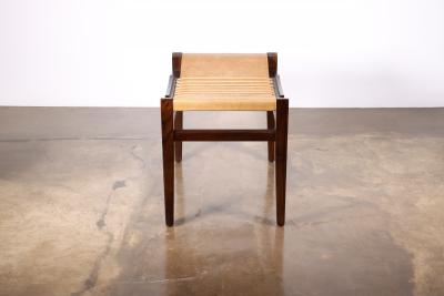  Costantini Design Slung Leather Stool in Argentine Rosewood with Leather Cording Luzio