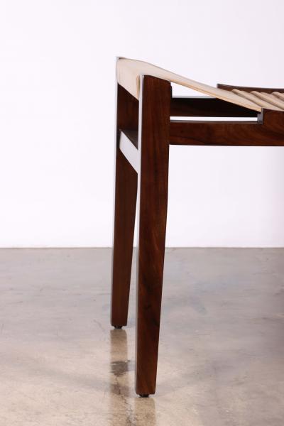  Costantini Design Slung Leather Stool in Argentine Rosewood with Leather Cording Luzio