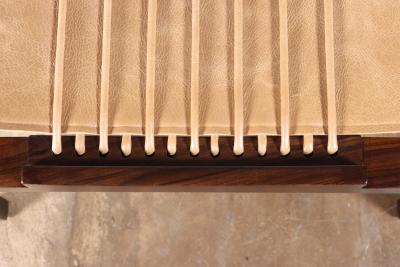  Costantini Design Slung Leather Stool in Argentine Rosewood with Leather Cording Luzio