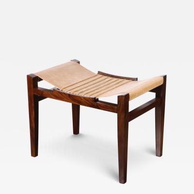  Costantini Design Slung Leather Stool in Argentine Rosewood with Leather Cording Luzio