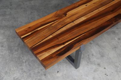  Costantini Design Solid Exotic Wood and Steel Bench or Table from Costantini Donato