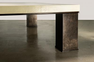  Costantini Design Square Modern Metal Parchment Coffee Table by Costantini Michelangelo