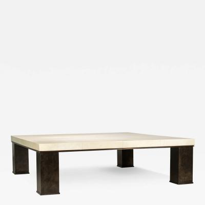  Costantini Design Square Modern Metal Parchment Coffee Table by Costantini Michelangelo