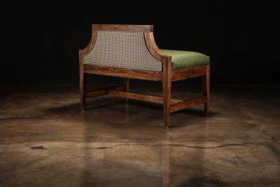 Costantini Design Upholstered Bench in Argentine Rosewood by Costantini Nicostrato In Stock