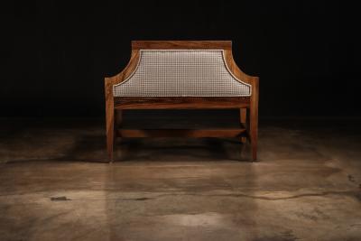 Costantini Design Upholstered Bench in Argentine Rosewood by Costantini Nicostrato In Stock
