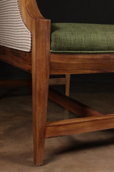 Costantini Design Upholstered Bench in Argentine Rosewood by Costantini Nicostrato In Stock