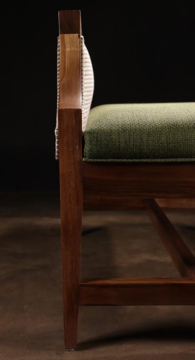 Costantini Design Upholstered Bench in Argentine Rosewood by Costantini Nicostrato In Stock