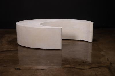  Costantini Design White Parchment Modern Sculptural Nesting Coffee Tables by Costantini Cadenza