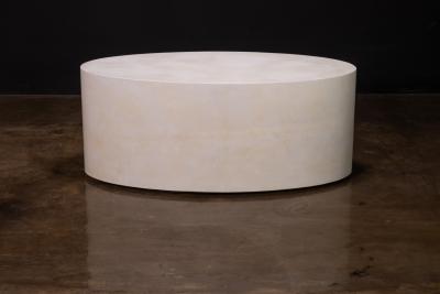  Costantini Design White Parchment Modern Sculptural Nesting Coffee Tables by Costantini Cadenza