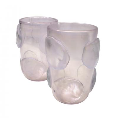  Costantini Murano Pair of Mid Century Modern Costantini Murano Glass Italian Vases