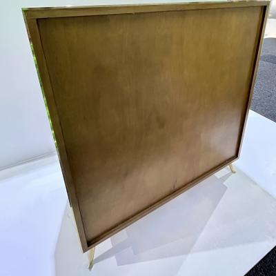Cosulich Interiors Antiques Bespoke Italian Post Modern Pink Rose Blush White Glass 4 Drawer Semainier Chest