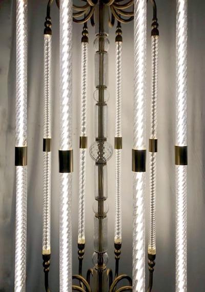  Cosulich Interiors Antiques Contemporary Bespoke Italian Monumental Murano Glass Antique Brass Open Lantern