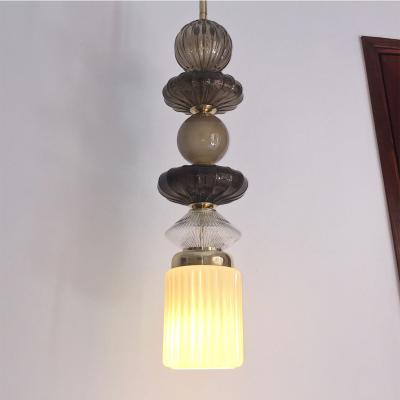  Cosulich Interiors Antiques Contemporary Customizable Taupe Gold Ivory White Murano Glass Pendant Chandelier