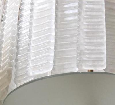  Cosulich Interiors Antiques Custom Italian Textured Crystal Frosted Murano Glass Brass Round Flush Mount