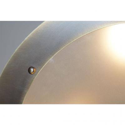  Cosulich Interiors Antiques Italian Antique Bronze Finish Crystal Murano Glass Flush mount Drum Chandelier