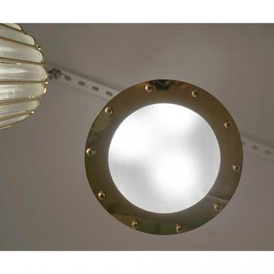  Cosulich Interiors Antiques Italian Brass Crystal Murano Glass Customizable Pendant Chandelier